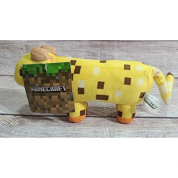 Toy Factory Mojang Minecraft Plush Ocelot Stuffed Animal Yellow 8" 2021 New - Picture 3 of 6